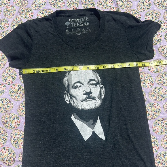 Chive Tees Bill Murray graphic Tee heatherd black size Small - Picture 4 of 5
